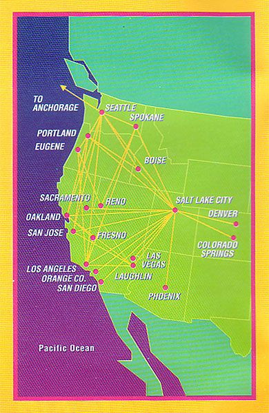 Morris Air Route Map