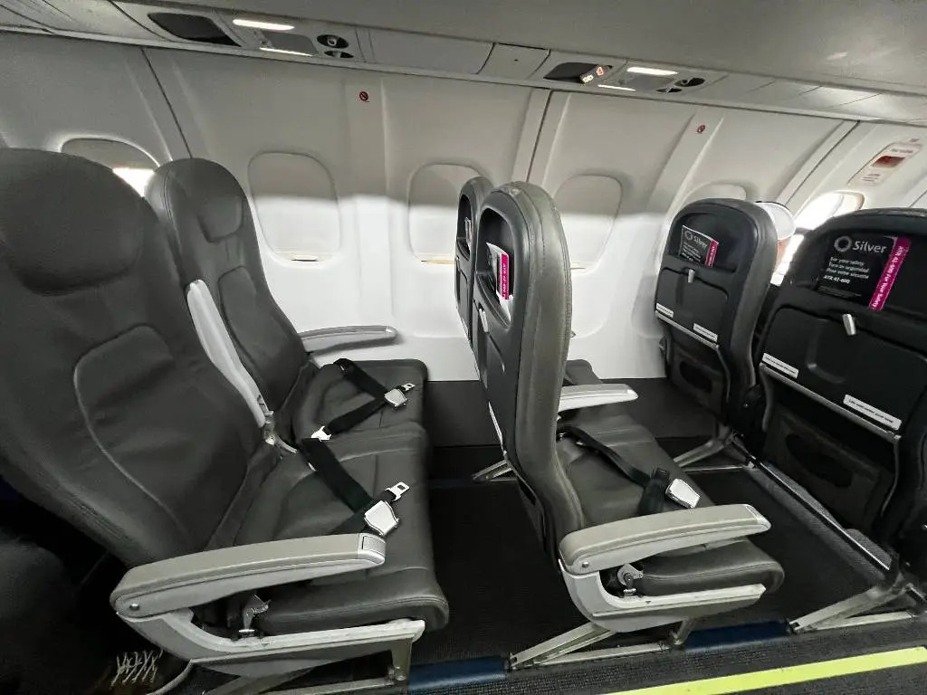 On all Silver Airways flights, seats are 18.5” wide and there is no middle seat—every seat is a window or aisle seat.