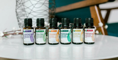 Essential oil diffuser in a home setting.