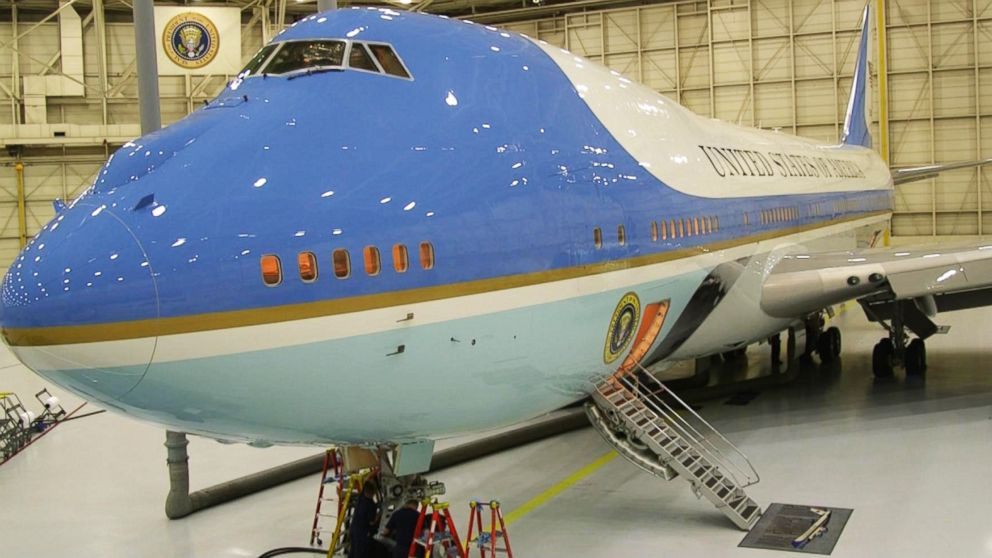Air Force One is pictured.