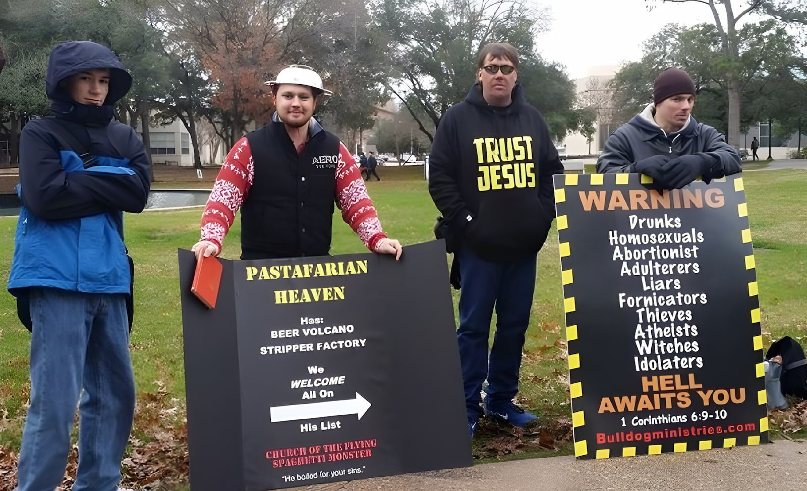 Pastafarian ministers on campus