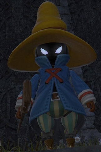 Vivi transformed into a Black Waltz-like figure, showcasing the unsettling side effects of his magic and his growing instability.