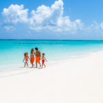 Aerial view of Rose Island beach in Nassau, Bahamas