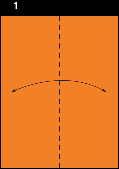 Initial vertical fold for a far-flying paper airplane