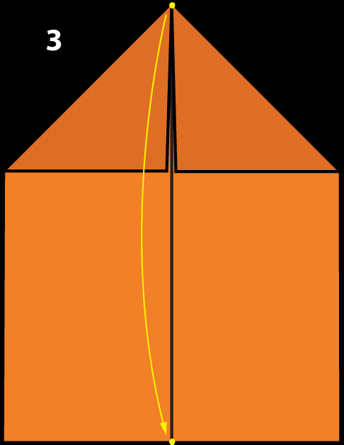 Shaping the fuselage by folding the nose down for distance