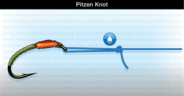 Step 4: Lubricate and tighten the Pitzen knot by sliding it down to the fly eye.