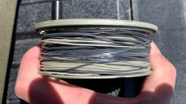 Types of fly lines, sinking fly line example