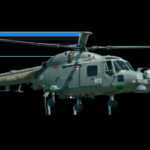 Westland Lynx helicopter, once the world's fastest rotary aircraft, demonstrating high-speed capabilities.