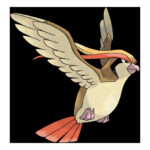 The flyermedia.net logo alongside an image of a Pidgeot soaring through the sky, inviting users to explore the world of Cobblemon aviation