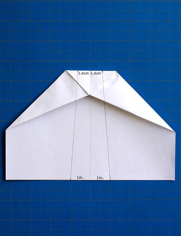 Step 10: Measuring and marking points to create lines for the control surfaces, enabling flight adjustments