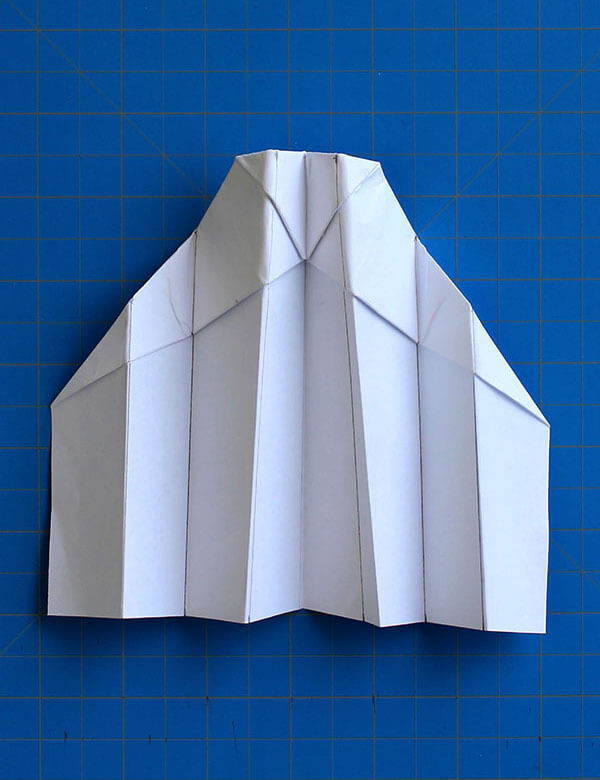 Step 13: Folding along lines in alternating directions to create an accordion shape