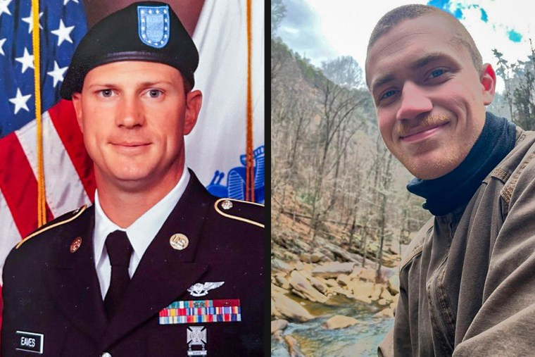 Chief Warrant Officer 2 Andrew Loyd Eaves and Staff Sgt. Ryan Austin O’Hara in uniform