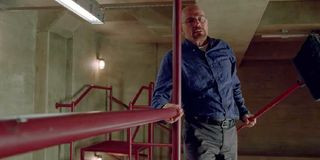 Walt getting ready to kill the fly on the catwalk in