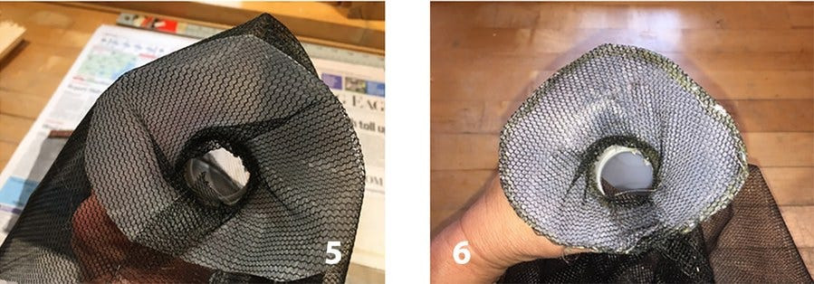 Insect screening and milk jug top (Steps 5 and 6)