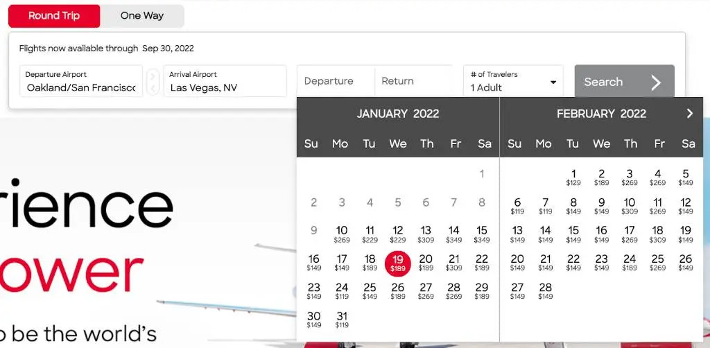 flight calendar on jsx.