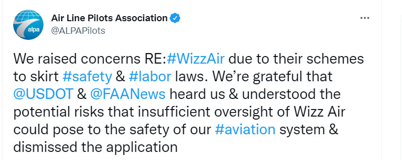 Wizz Air application objections