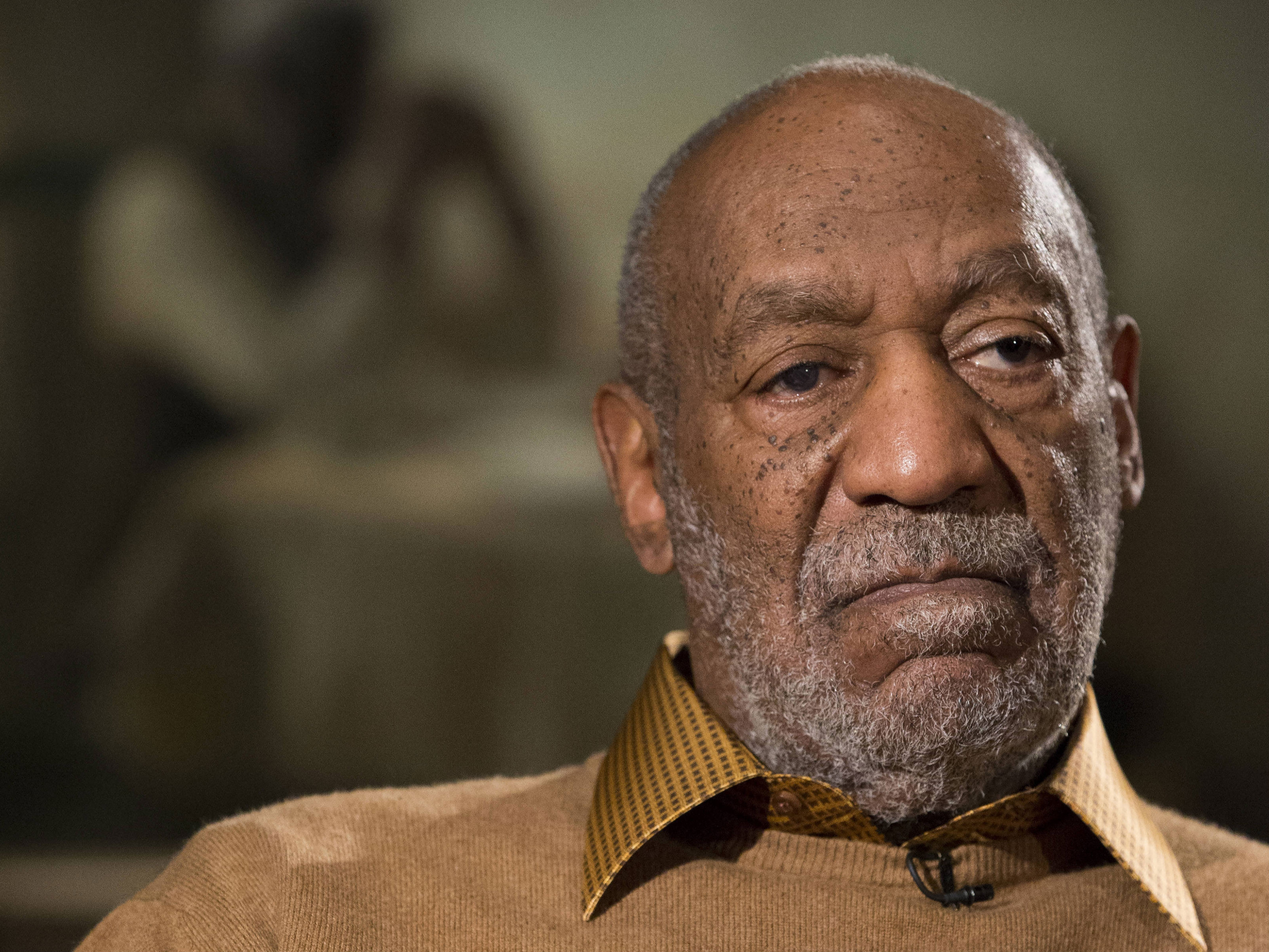 Bill Cosby pauses during a Nov. 6 interview about the upcoming exhibit “Conversations: African and African-American Artworks in Dialogue” at the Smithsonian’s National Museum of African Art in Washington.