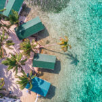 Aerial view of Tobacco Caye in Belize