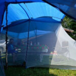Screen Tent Camping Setup