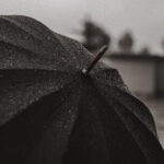 Umbrella with a sharp point that may cause security concerns