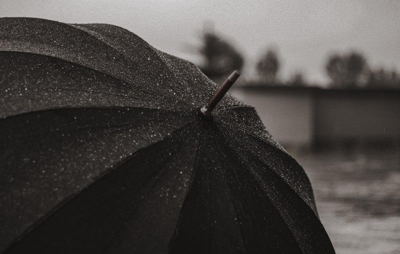 Umbrella with a sharp point that may cause security concerns