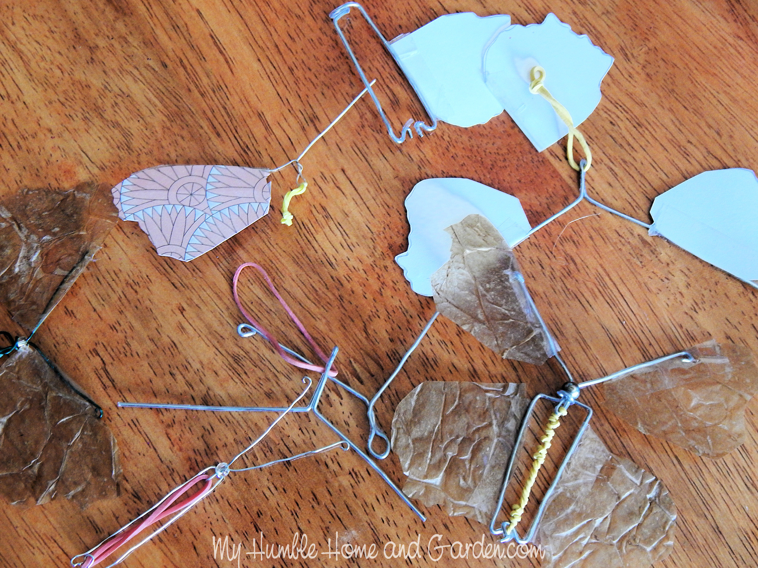 Different paper butterfly failures.