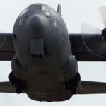 C-130 Hercules taxiing on the runway