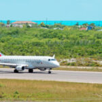 American Eagle 175 at the PLS Providenciales International Airport in the Turks and Caicos