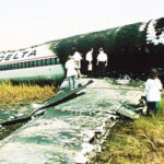 Wreckage of Delta Flight 1141 after the crash