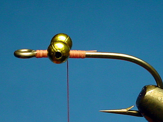 Bead chain eyes attached to the hook shank