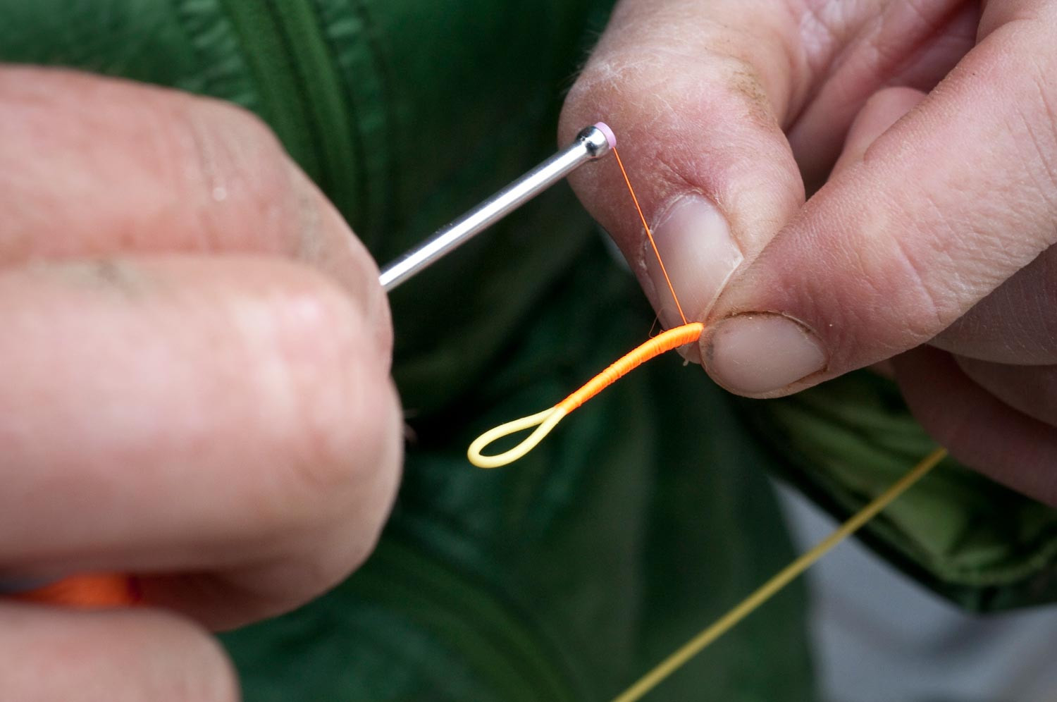 Fold and Secure Fly Line