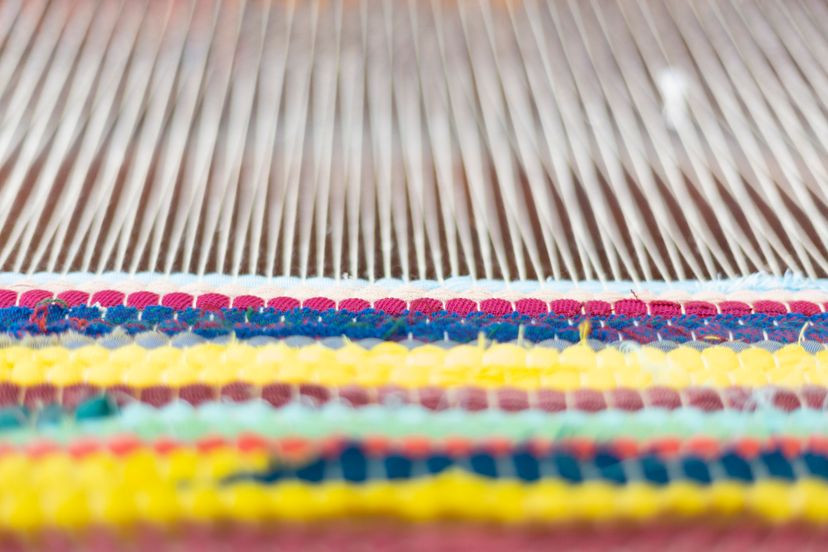 Weaving with a flying shuttle makes intricate carpet designs more manageable.