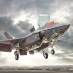 F-35C Lightning II landing on an aircraft carrier