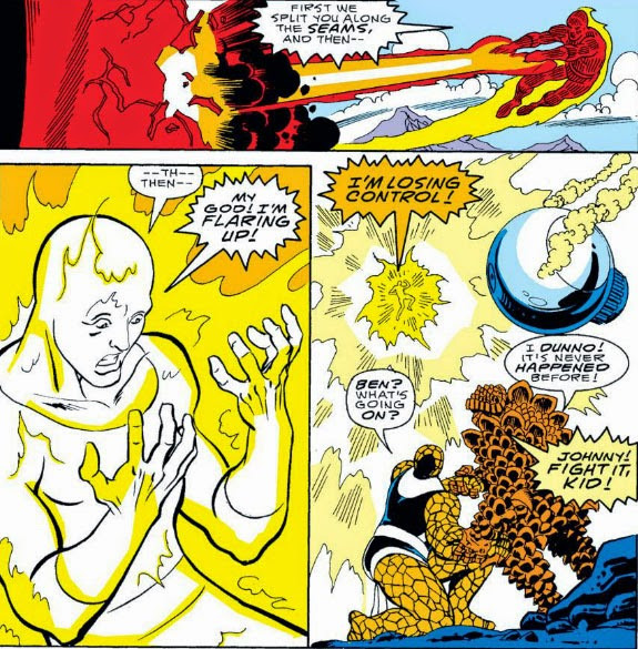 Human Torch's Inferno During a Demonic Event
