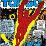 Human Torch in Space with Flames