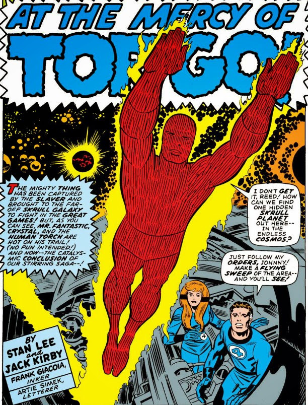 Human Torch in Space with Flames