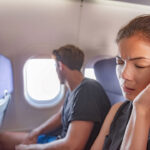 Patient experiencing vertigo on a plane