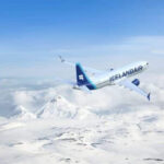 Icelandair flight from the US to Greenland landing in Reykjavik airport