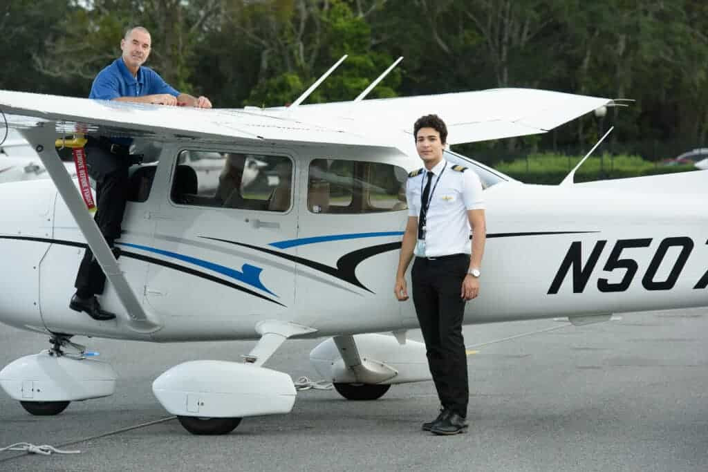 Cessna 172 in flight