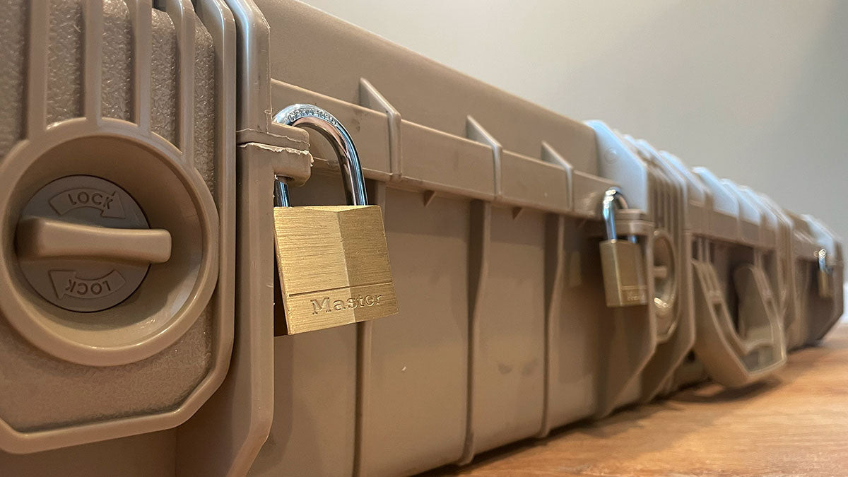 Rifle Case, Secured with Keyed Master Locks