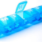 A photo of a pill organizer box
