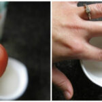 Easy to make fruit fly trap with vinegar and dish soap