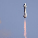 Blue Origin's New Shepard rocket soaring into space