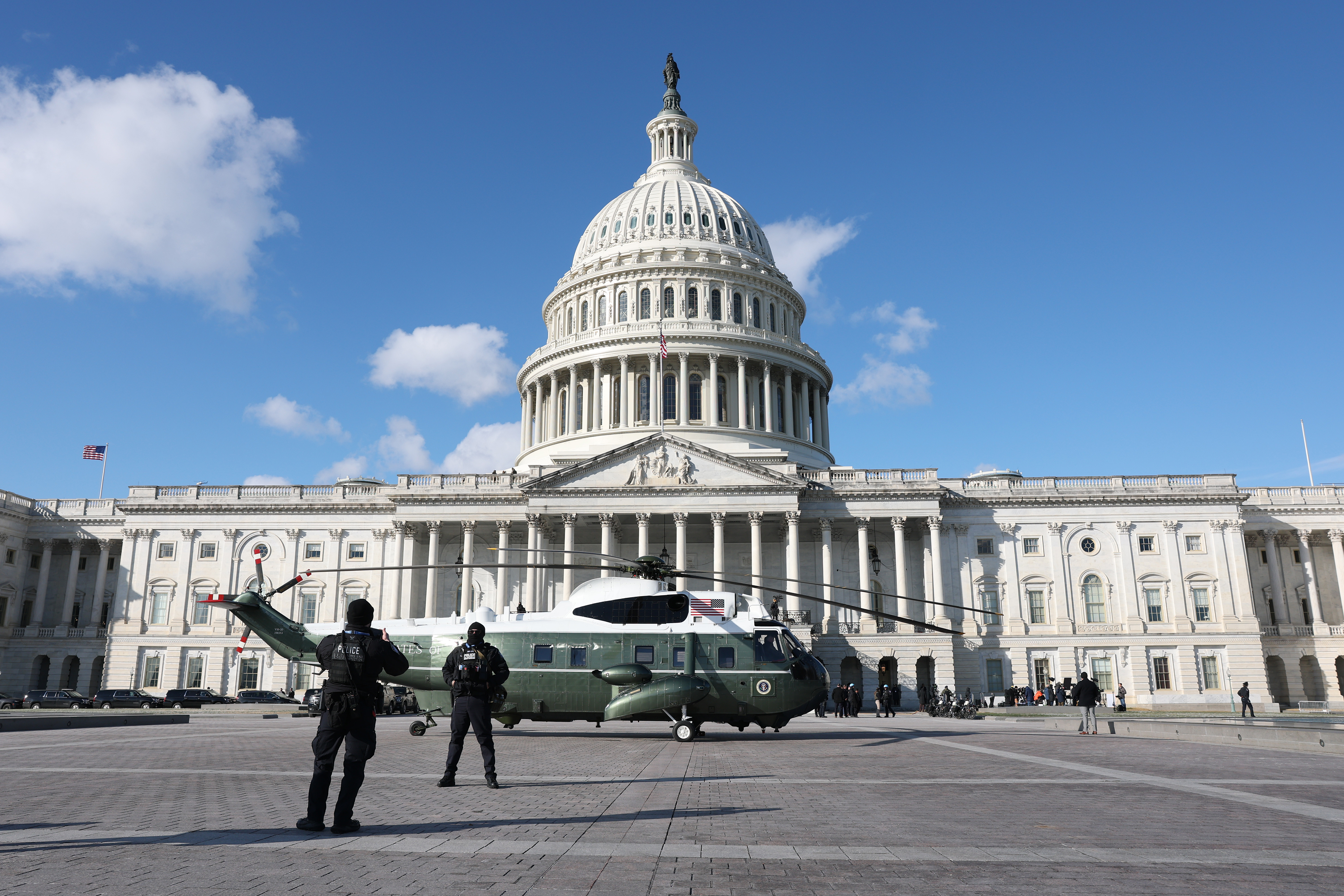 Marine One awaiting departure.