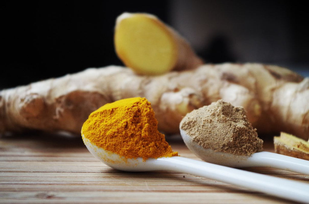 ginger root with assorted spices
