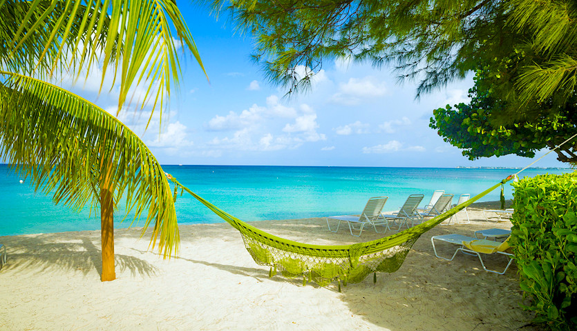 Hammock on Seven Mile Beach on Grand Cayman