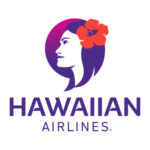 A Hawaiian airlines logo featuring airlines and cats.