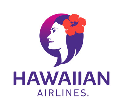 A Hawaiian airlines logo featuring airlines and cats.