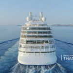 Cruise ship sailing on the open sea