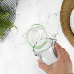 Filling a plastic bag with water